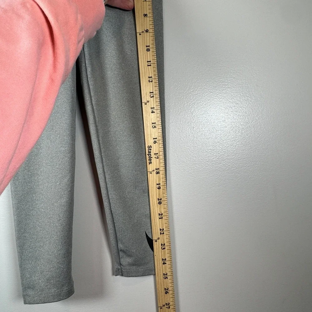 Nike Girls 6X Gray Heathered Dri-FIT One‎ Leggings Athletic Training Tight